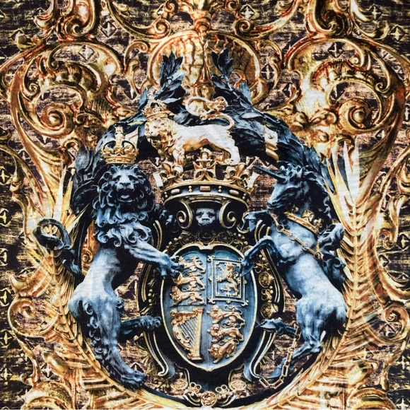 WTO2 Gold Edition Royal Lion Crest T Shirt Size M Black Gold - Picture 2 of 7